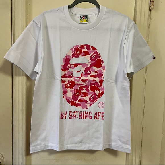 Bape White ABC Camo Tee Pink - Picture 1 of 4